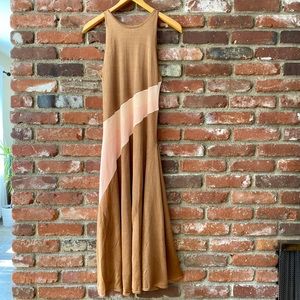 Free People Mesh Color Block Maxi Dress